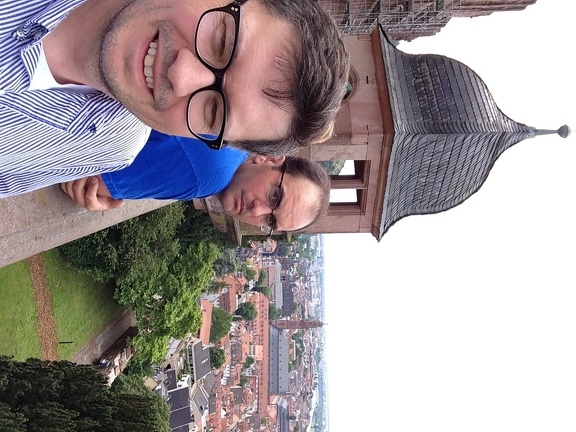 Chris Heidelberg Schloss Selfie capturing Doug too